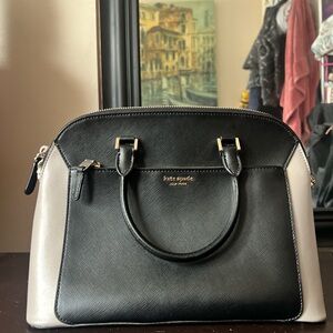 Kate Spade Black and Cream Satchel